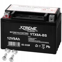 AKUMULATOR MOTOCYKLOWY XTREME 12V 9Ah WYMIAR 8Ah BEZOBSŁUGOWY SKUTER MOTOR