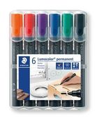marker permanentny staedtler 6 kolorów okrągły 352wp6