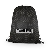 WORKO-PLECAK z Twoim imieniem Czarna geometria I 037