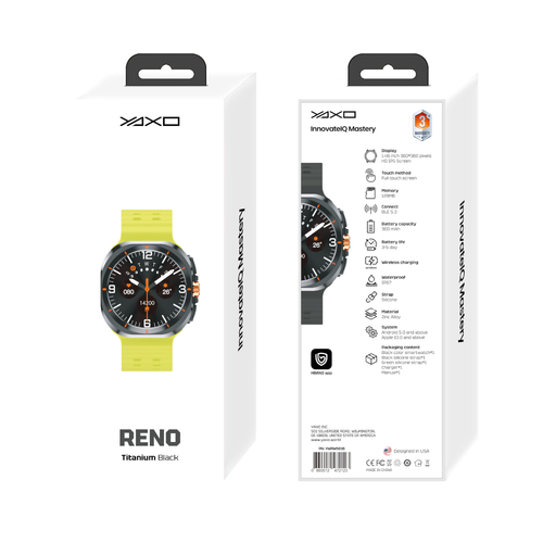 YAXO Smartwatch RENO Titanium Black na Arena.pl