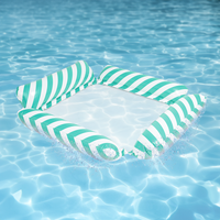 Materac Dmuchany Do Pływania Plażowy Z Siatką Niebieski