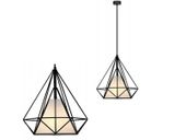 LAMPA WISZĄCA KOSZ DIAMENT SCREEN CZARNA + ŻARÓWKA 7W GRATIS!