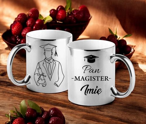 KUBEK PREMIUM Z NADRUKIEM PREZENT PAN MAGISTER IMIĘ ORYGINALNY UPOMINEK na Arena.pl