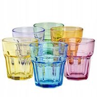 KOLOROWE Szklanki IMPREZA Grill URODZINY Dla Dzieci 6x280 ml POLSKIE SZKŁO