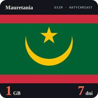 Karta eSIM Internet Mauretania 1 GB na 7 dni - bez rejestracji