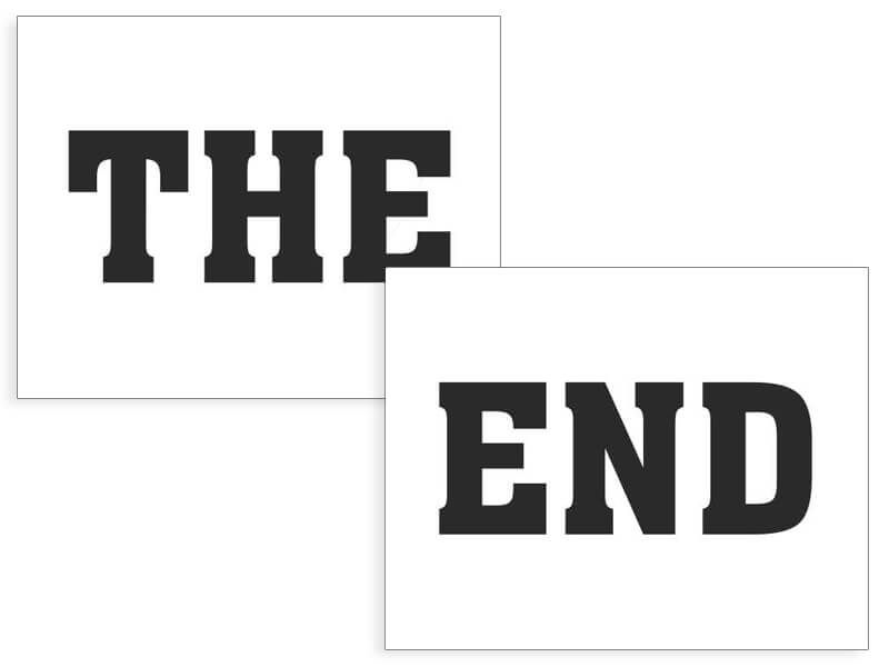 Naklejki na buty THE END zdjęcie 1