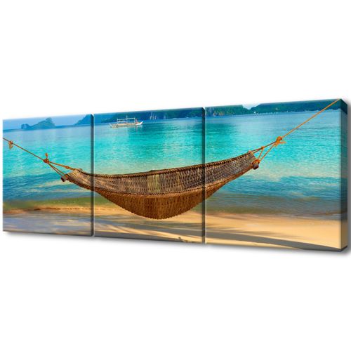 Obraz Na Płótnie 90X30 Hamak Na Plaży na Arena.pl