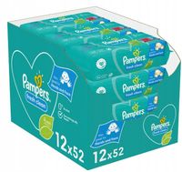 PAMPERS FRESH CLEAN CHUSTECZKI NAWILŻĄNE 12x52=624 SZT