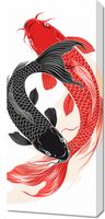 Obraz 40x90cm Yin i Yang Koi