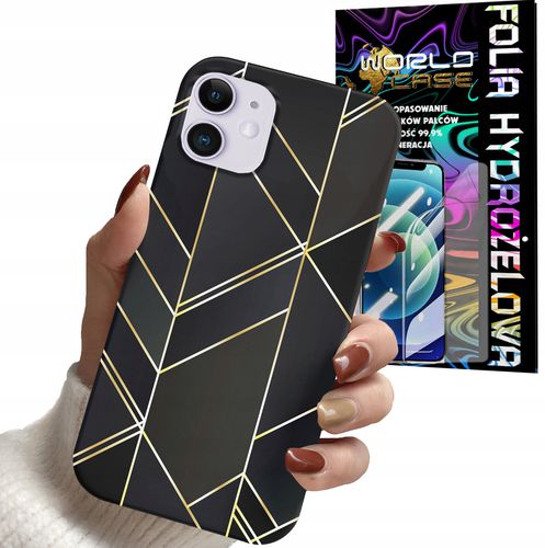 ETUI CASE DO IPHONE 11 - MARMUREK GEOMETRYCZNE WZORY DLA KOBIET + FOLIA na Arena.pl