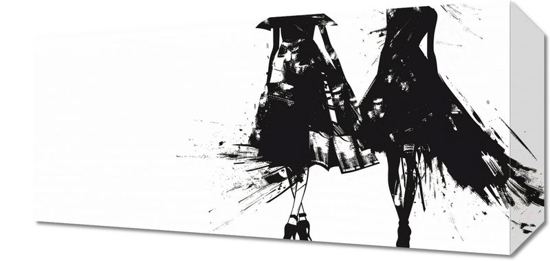 Obraz 40x20cm Atramentowy Przerys zdjęcie 1