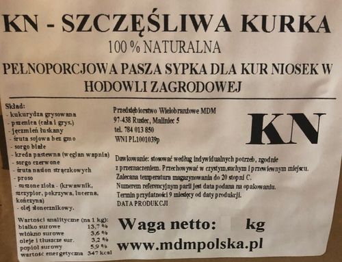 Karma KURA NIOSKA Z ZIOŁAMI pasza drób sypka na Arena.pl