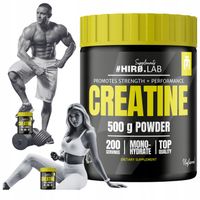 KREATYNA CREATINE MONOHYDRAT 500g POWDER KREATYNA SIŁA 500 g bez smaku HIRO