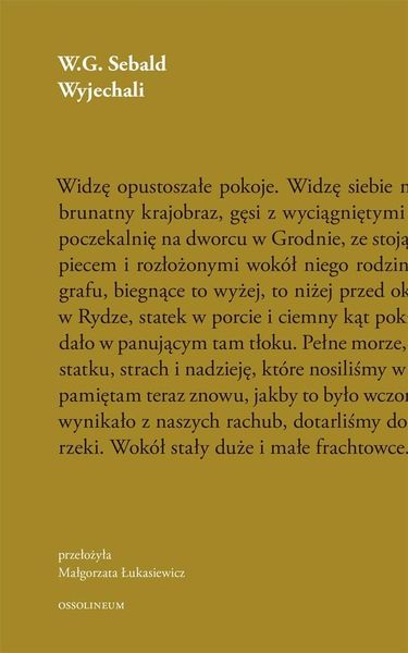 Wyjechali W.G. Sebald zdjęcie 1