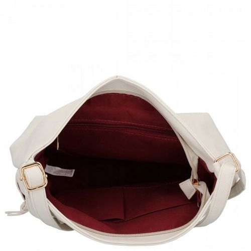 Herisson - torebka worek zamek skóra ekologiczna jasny beżowy 1052L2080 na Arena.pl