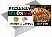 Wizytówki firmowe 200 szt DUŻO RÓŻNYCH WZORÓW do wyboru PIZZERIA