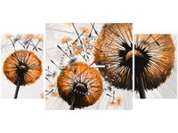 60CM 40CM ZEGAR OBRAZ DMUCHAWCE POMARAŃCZACH DRUK PŁÓTNO RAMA