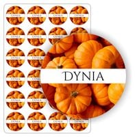 NAKLEJKI etykietki dyniowy DYNIA słoiki przetwory dżem sok 24szt.