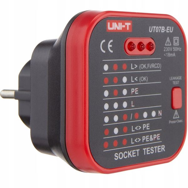 Wskaźnik sieci 230 V AC Uni-T UT07B-EU zdjęcie 14