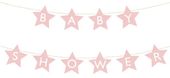 Baner Napis Na Baby Shower Gwiazdki Jasnoróżowe 290Cm X 16,5Cm