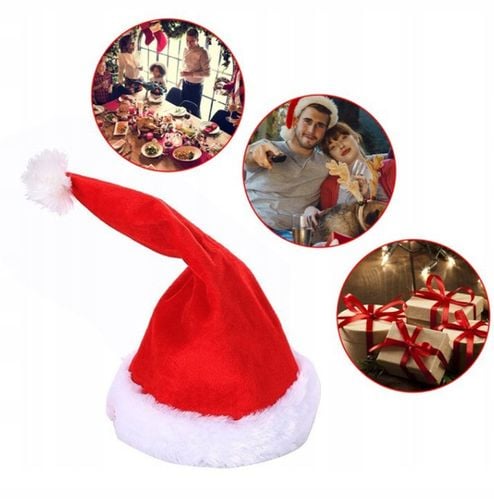 INTERAKTYWNA CZAPKA MIKOŁAJA TAŃCZĄCA GRAJĄCA ZABAWNA DEKORACJA ŚWIĄTECZNA na Arena.pl