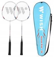 Zestaw Rakietek Do Badmintona 2 Paletki Rakietki Z Pokrowcem WISH Steeltec