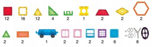 Klocki magnetyczne zestaw panele konstrukcyjne okienka duże 3D 80 el na Arena.pl