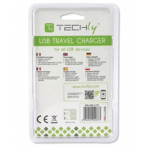 Techly Sieciowa ładowarka Slim USB 5V 2.1A biała na Arena.pl