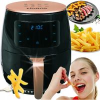 Frytkownica bezolejowa beztłuszczowa panel dotykowy 5 programów 4,5L 1400W Frytkownica bezolejowa beztłuszczowa panel dotykowy 5 programów 4,5L 1400W