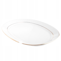 Półmisek porcelanowy podłużny na przekąski MariaPaula Złota Linia 23 cm