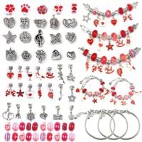 ZESTAW DO ROBIENIA BRANSOLETEK NASZYJNIKÓW DLA DZIECI PREZENT KORALIKI