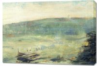 Obraz 100x70cm Landscape at Saint-Ouen, Seuart Vintage do Salonu