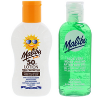 Malibu Balsam Ochronny Dla Dzieci SPF50 100ml + Aloe Po Opalaniu 100ml