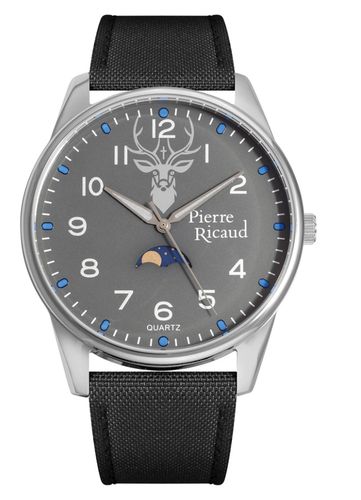 Zegarek myśliwski Pierre Ricaud jeleń fazy księżyca szary na Arena.pl