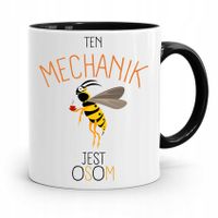 Kubek Czarny Prezent Mechanika Mechanik Jest Osom Z Nadrukiem Ze Zdjęciem