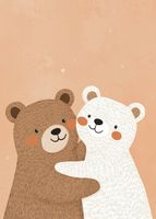 Plakat 50x70cm Wzory dla Dzieci, Dziewczynki i Chłopca - Misie