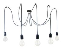 LAMPA WISZĄCA PAJĄK 5 CZARNA PP