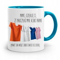 Kubek Błękitny Dla Mamy Matki Mamo Dziękuje Ci Z Nadrukiem Ze Zdjęciem