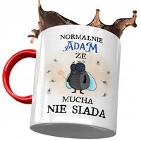Kubek Czerwony Dla Adama Kolegi Męża Na Prezent Z Nadrukiem Ze Zdjęciem