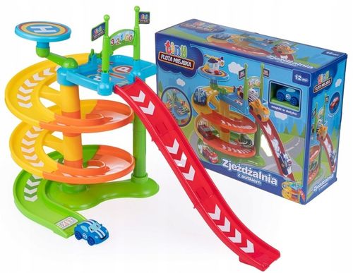 Dumel Flota Miejska Zjeżdżalnia z miękkim AUTKIEM parking 12m+ na Arena.pl