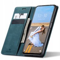 ETUI Z KLAPKĄ DO POCO M3 PRO/REDMI NOTE 10 5G SKÓRZANE CASE ZAMYKANE +SZKŁO