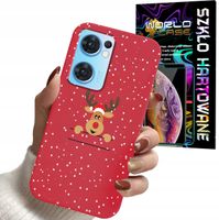 ETUI DO OPPO FIND X5 LITE - ŚWIĄTECZNE WZORY RENIFER PLECKI + SZKŁO