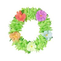 Opaska hawajska na gumce, zielona