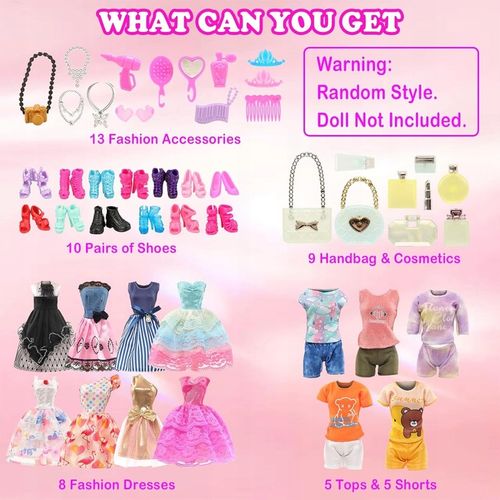 ZESTAW XL UBRANIA DLA LALEK SUKNIE BALOWE AKCESORIA PREZENT DLA DZIECKA na Arena.pl