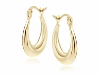 WISZĄCE POZŁACANE SREBRNE GŁADKIE KOLCZYKI ELIPSY POLEROWANE WYSOKI POŁYSK