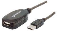 PRZEDŁUŻACZ KABEL MANHATTAN HI-SPEED USB 2.0 A-A M/F 10M AKTYWNY150248