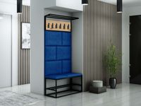 Zestaw mebli do przedpokoju LOFT W wieszak metal czarny/granat