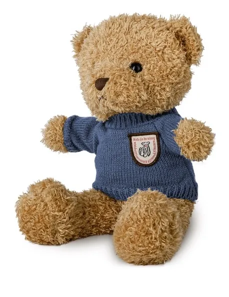 MIŚ BRĄZOWY 22 CM W SWETERKU / GRANATOWY zdjęcie 3