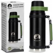 TERMOS TURYSTYCZNY PODRÓŻNY PRÓŻNIOWY STAL NIERDZEWNA SZCZELNY STALOWY 2L