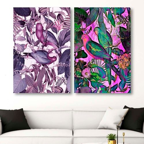 Deco Panel, Fioletowe papugi 40x60 na Arena.pl